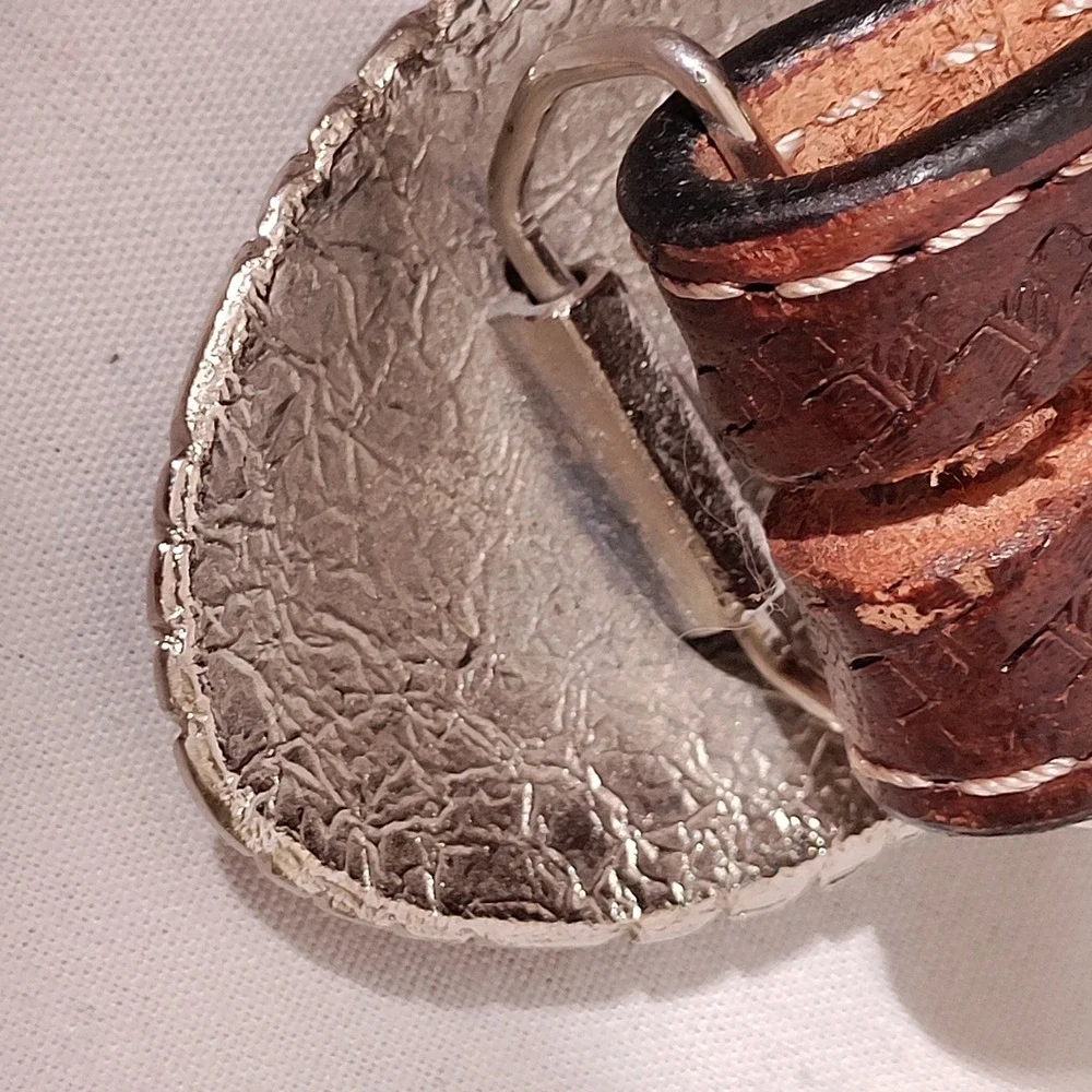N/A basketweave leather